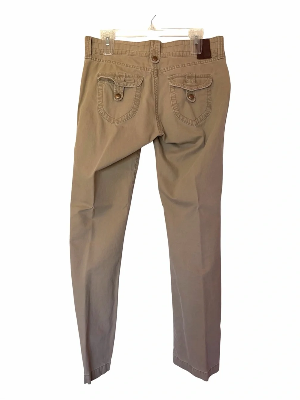 Lucky Brand Khaki Bootcut Pants Cotton Utility Cargo Size 29/8 EUC MidRise Tan